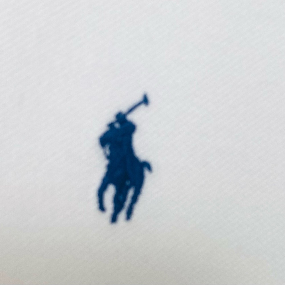 Polo by Ralph Lauren White Polo Shirt with Blue Logo - Picture 5 of 13